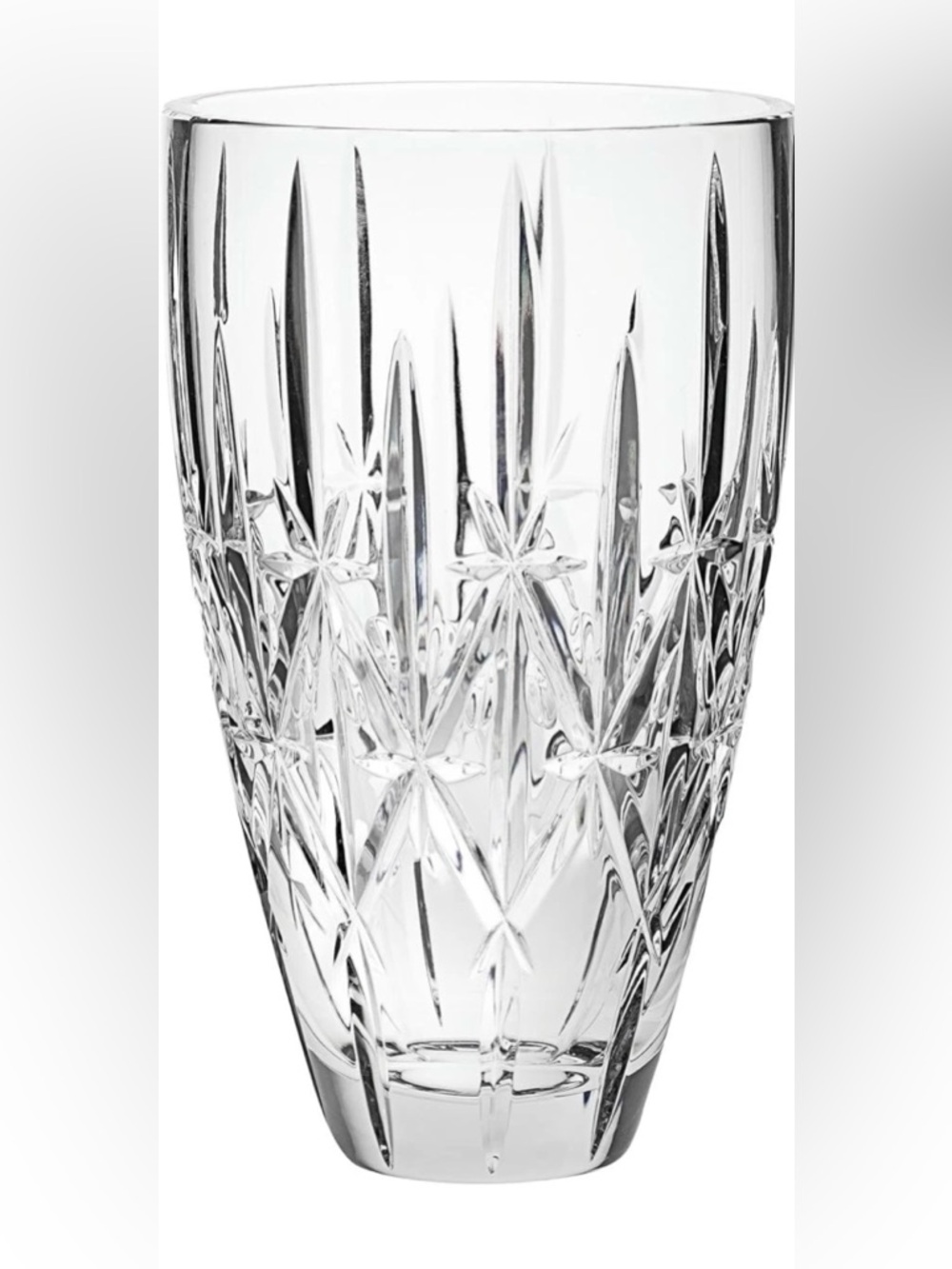 Marquis By Waterford Sparkle Crystal Vase 9 Inch Clear Round Floral Decor
